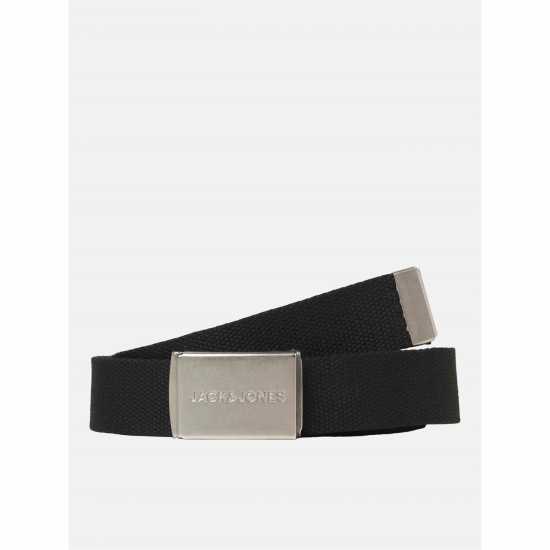 Мъжки Колан Jack And Jones Woven Belt Mens Black Мъжки Колан Jack And Jones Woven Belt Mens Black