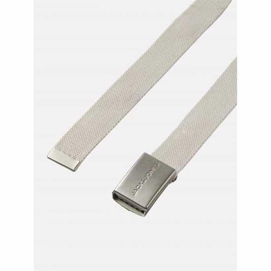 Мъжки Колан Jack And Jones Woven Belt Mens Moonbeam Мъжки Колан Jack And Jones Woven Belt Mens Moonbeam