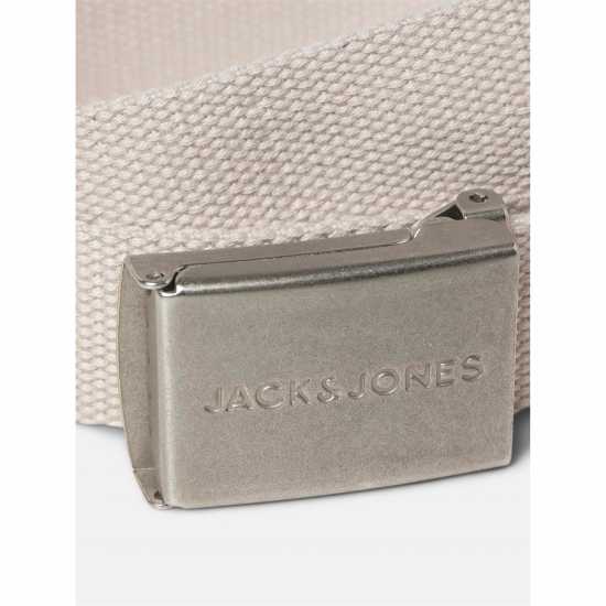 Мъжки Колан Jack And Jones Woven Belt Mens Moonbeam Мъжки Колан Jack And Jones Woven Belt Mens Moonbeam