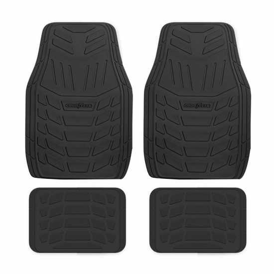 Goodyear Goodyear 4 Piece Heavy Duty Rubber Car Mats  