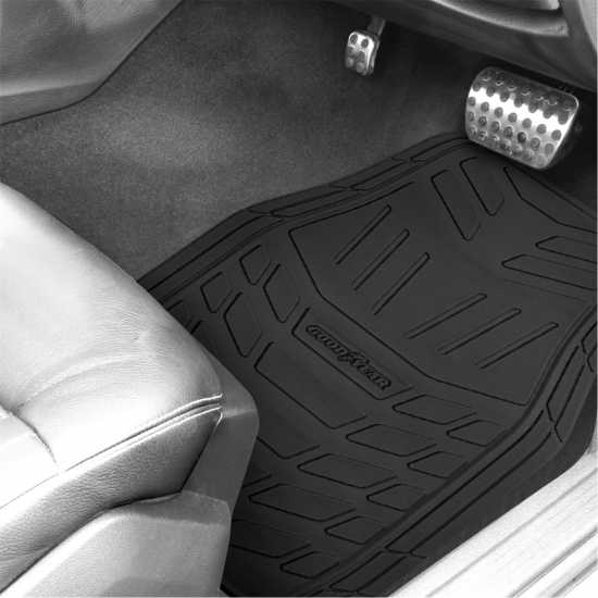 Goodyear Goodyear 4 Piece Heavy Duty Rubber Car Mats  