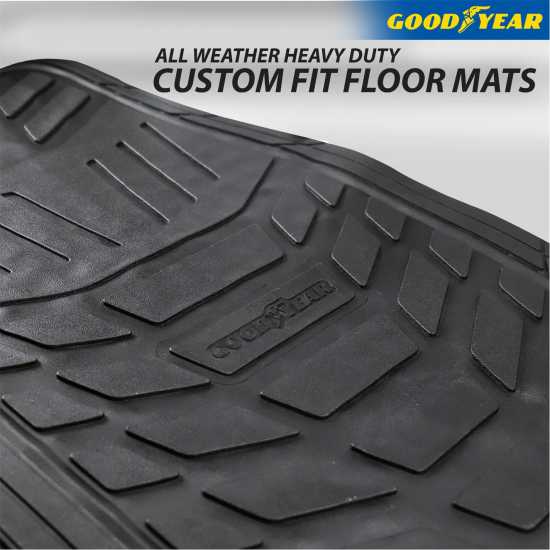 Goodyear Goodyear 4 Piece Heavy Duty Rubber Car Mats  