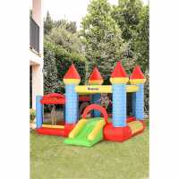 Outsunny 6.8Ft Bouncy Castle With Slide Ball Pit