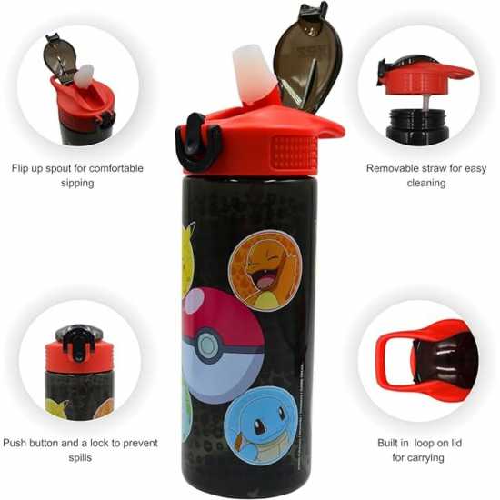 Шише За Вода Character Licensed 600Ml Atlantic Water Bottle Minecraft Or Pokemon Покемон Шише За Вода Character Licensed 600Ml Atlantic Water Bottle Minecraft Or Pokemon Покемон
