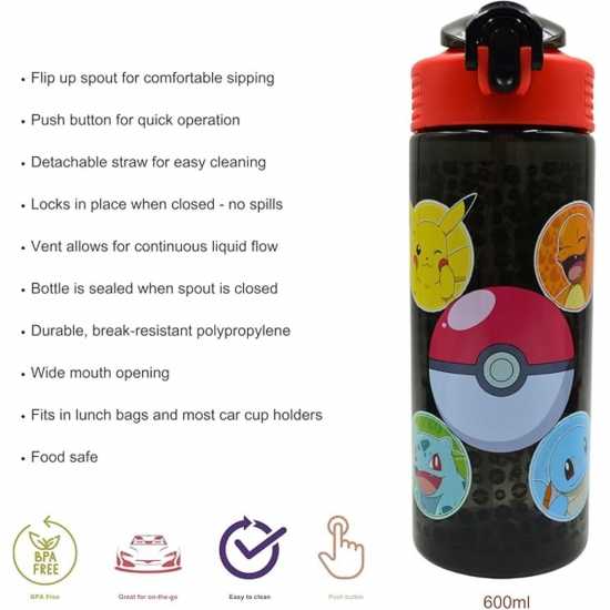 Шише За Вода Character Licensed 600Ml Atlantic Water Bottle Minecraft Or Pokemon Покемон Шише За Вода Character Licensed 600Ml Atlantic Water Bottle Minecraft Or Pokemon Покемон