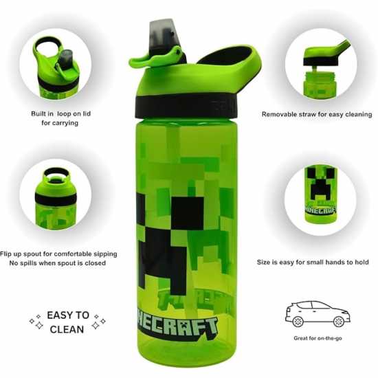 Шише За Вода Character Licensed 600Ml Atlantic Water Bottle Minecraft Or Pokemon Майнкрафт Шише За Вода Character Licensed 600Ml Atlantic Water Bottle Minecraft Or Pokemon Майнкрафт