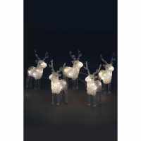 Snowtime Set Of 5 Crylic Led Reindeer Lights  Коледна украса