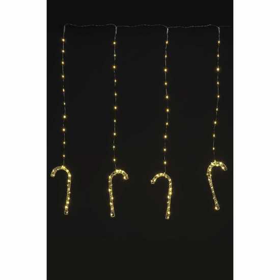 Copper Wire Candy Cane Curtain Light  - Коледна украса