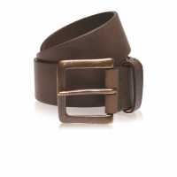 Firetrap Мъжки Колан Premium Leather Belt Mens Brass/Brown Колани