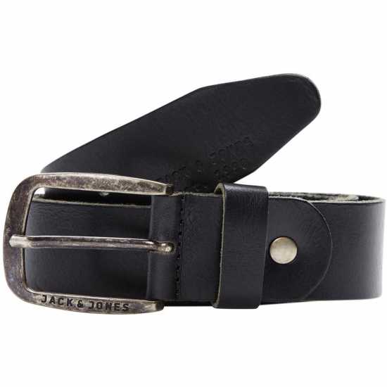 Jack And Jones Кожен Колан Paul Leather Belt Mens Черно Колани