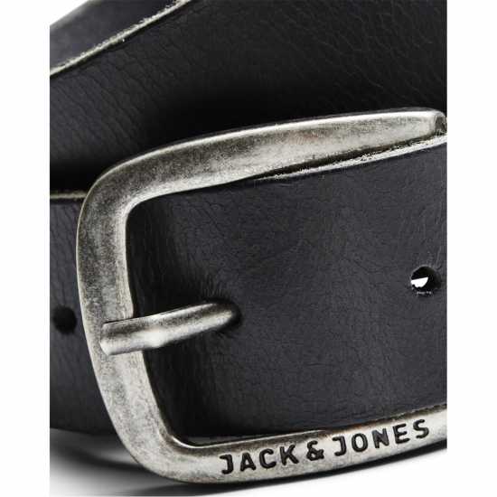 Jack And Jones Кожен Колан Paul Leather Belt Mens Черно Колани