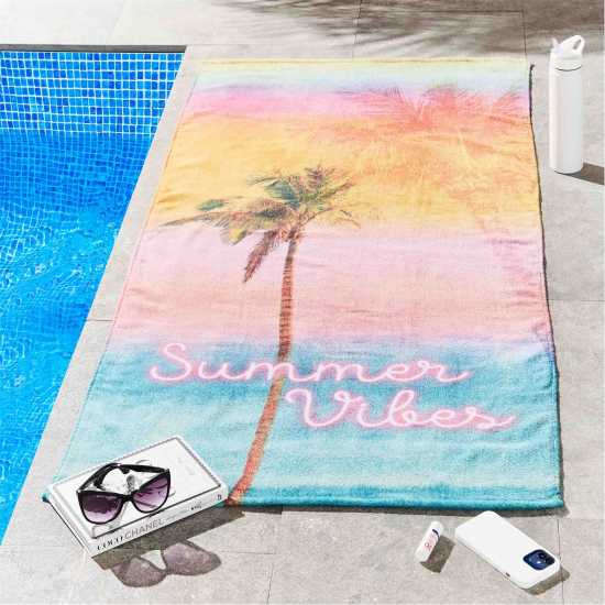 Catherine Lansfield Hello Summer Beach Towel Multi 