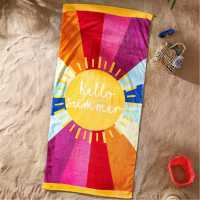 Catherine Lansfield Hello Summer Beach Towel Multi 