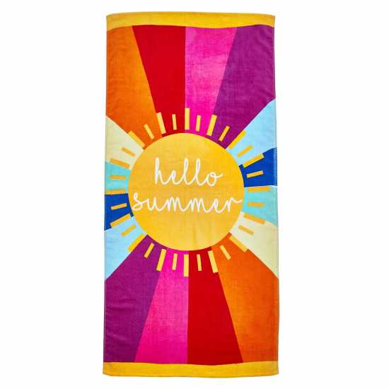 Catherine Lansfield Hello Summer Beach Towel Multi 
