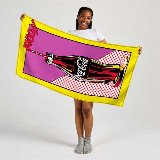 Coca Cola Coca-Cola Officially Licensed Pop Beach Towel 70 X 140 Cm  