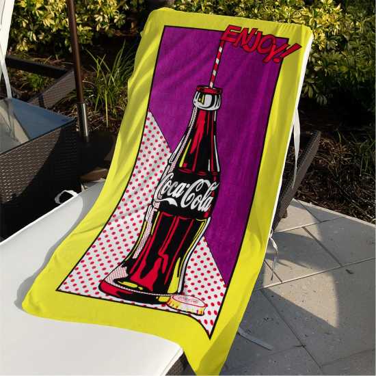 Coca Cola Coca-Cola Officially Licensed Pop Beach Towel 70 X 140 Cm  