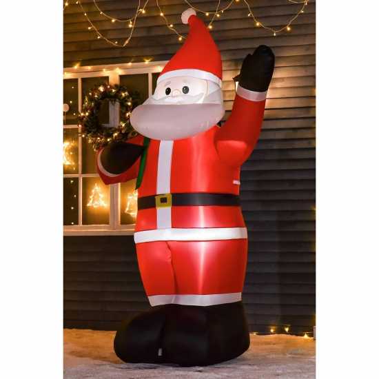 Homcom 2.4M Led Santa Claus Christmas Inflatable  Коледна украса