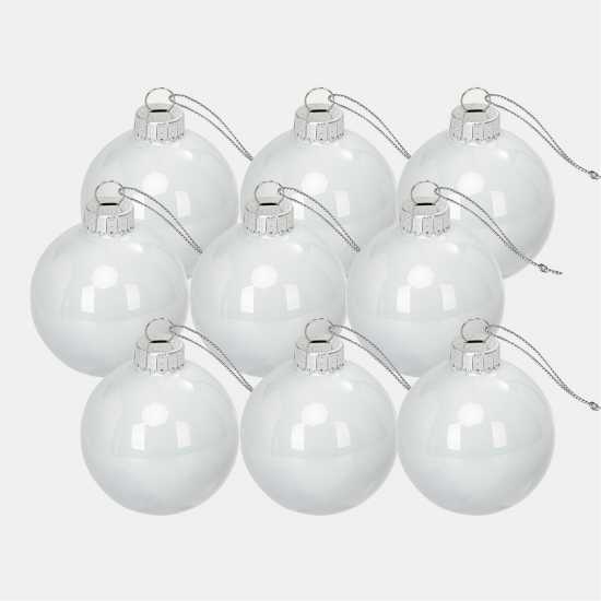 The Spirit Of Christmas 9Pk 60Mm Glass Bauble Multicolor Бяло The Spirit Of Christmas 9Pk 60Mm Glass Bauble Multicolor Бяло