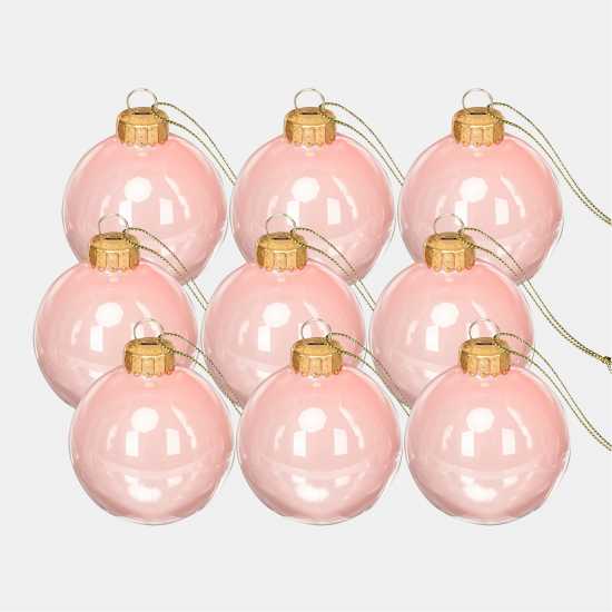 The Spirit Of Christmas 9Pk 60Mm Glass Bauble Multicolor Розово 
