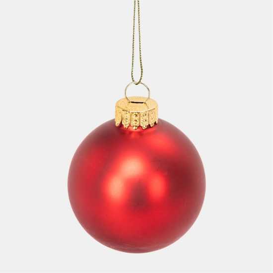 The Spirit Of Christmas 9Pk 60Mm Glass Bauble Multicolor Матово червено The Spirit Of Christmas 9Pk 60Mm Glass Bauble Multicolor Матово червено