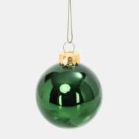 The Spirit Of Christmas 9Pk 60Mm Glass Bauble Multicolor Бляскаво зелено 