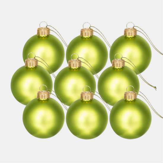 The Spirit Of Christmas 9Pk 60Mm Glass Bauble Multicolor Зелено The Spirit Of Christmas 9Pk 60Mm Glass Bauble Multicolor Зелено