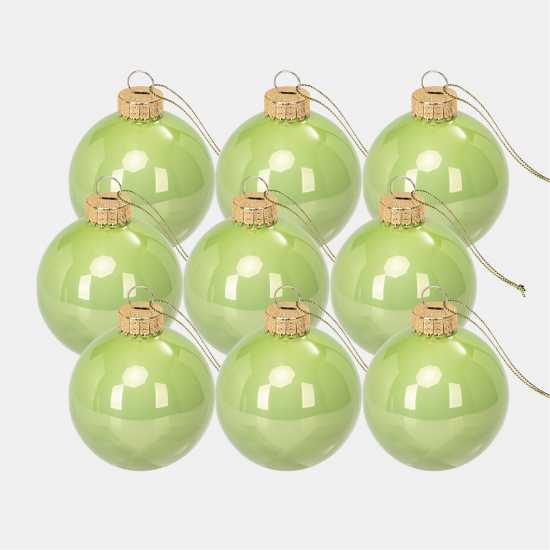 The Spirit Of Christmas 9Pk 60Mm Glass Bauble Multicolor Бонбонено зелено 