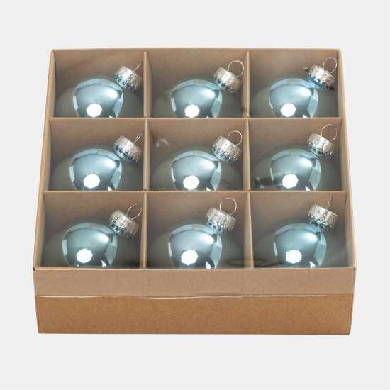 The Spirit Of Christmas 9Pk 60Mm Glass Bauble Multicolor Синьо 