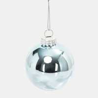 The Spirit Of Christmas 9Pk 60Mm Glass Bauble Multicolor Светло синьо 