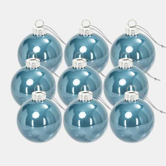 The Spirit Of Christmas 9Pk 60Mm Glass Bauble Multicolor Синьо The Spirit Of Christmas 9pk 60mm Glass Bauble Multicolor Синьо