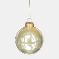 The Spirit Of Christmas 9Pk 60Mm Glass Bauble Multicolor Светло златен 