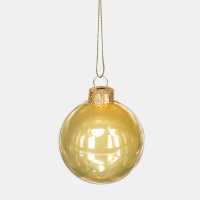 The Spirit Of Christmas 9Pk 60Mm Glass Bauble Multicolor Бледо златно 