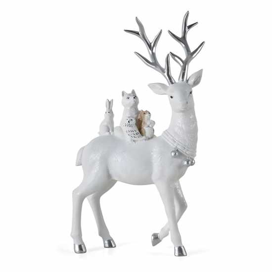 The Spirit Of Christmas Deer Ornament 54 White One Size  