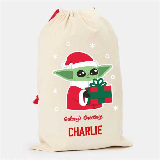 The Spirit Of Christmas Personalised Christmas Disney Character Sack Star Wars Grogu 