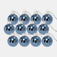 The Spirit Of Christmas 12Pk 35Mm Glass Bauble 99 One Size Бляскаво синьо The Spirit Of Christmas 12Pk 35Mm Glass Bauble 99 One Size Бляскаво синьо