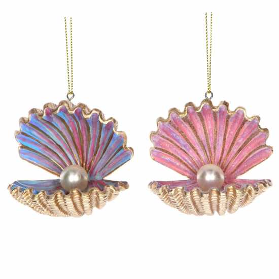 Clam Shell With Pearl Tree Decoration  Коледна украса