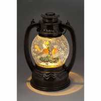 Led Water Spinner Lantern With Robins
