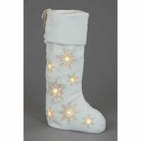 Snowtime 60Cm Snowy Days Standing Led Stocking