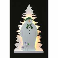 Snowtime The Snowman Led White Tree Scene  Коледна украса