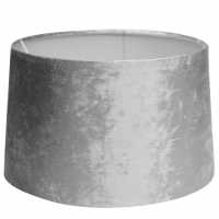 Mega Value Store Stanford Home Velvet Lampshade Silver Домашни стоки