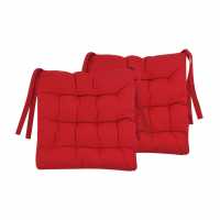 Linens And Lace 2 Pack Cotton Seat Pads Red 