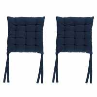 Linens And Lace 2 Pack Cotton Seat Pads Navy 