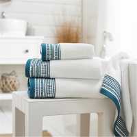 Deyongs Como Towel White/Green Хавлиени кърпи