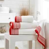 Deyongs Como Towel White/Red Хавлиени кърпи