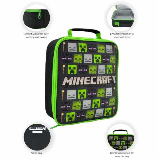 Портфейли Чанта За Храна Minecraft Minecraft Lunch Bag Чанта За Храна Minecraft Minecraft Lunch Bag Портфейли