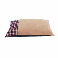 Waggy Tails Paw Print Pet Bed Red Plaid Магазин за домашни любимци
