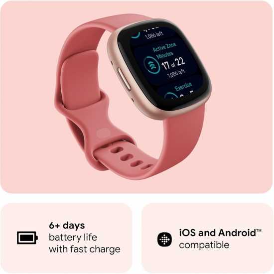4 Fitness Smartwatch With Built-In Gps And Up To 6 Days Battery Life Pink/copper Rose 4 Fitness Smartwatch With Built-In Gps And Up To 6 Days Battery Life Pink/copper Rose