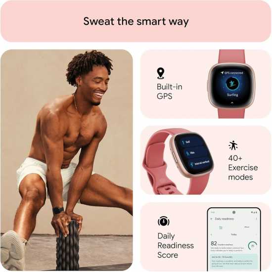 4 Fitness Smartwatch With Built-In Gps And Up To 6 Days Battery Life Pink/copper Rose 4 Fitness Smartwatch With Built-In Gps And Up To 6 Days Battery Life Pink/copper Rose