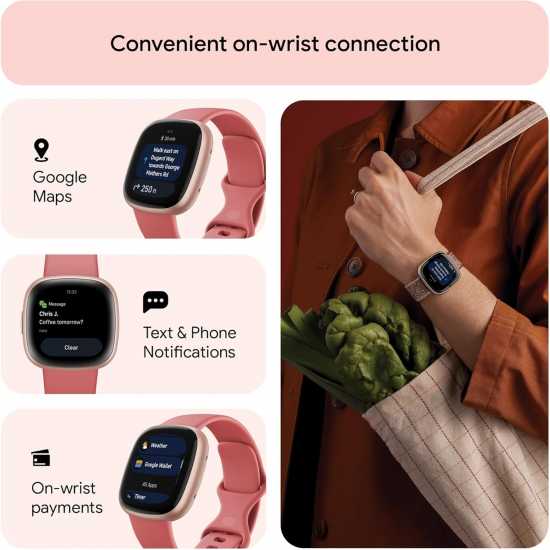 4 Fitness Smartwatch With Built-In Gps And Up To 6 Days Battery Life Pink/copper Rose 4 Fitness Smartwatch With Built-In Gps And Up To 6 Days Battery Life Pink/copper Rose
