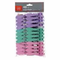 Mega Value Store Stanford Home Large Plastic Clothes Pegs 48 Pack  Домашни стоки